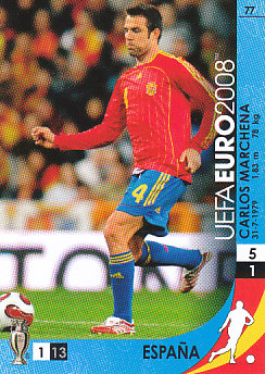 Carlos Marchena Spain Panini Euro 2008 Card Game #77